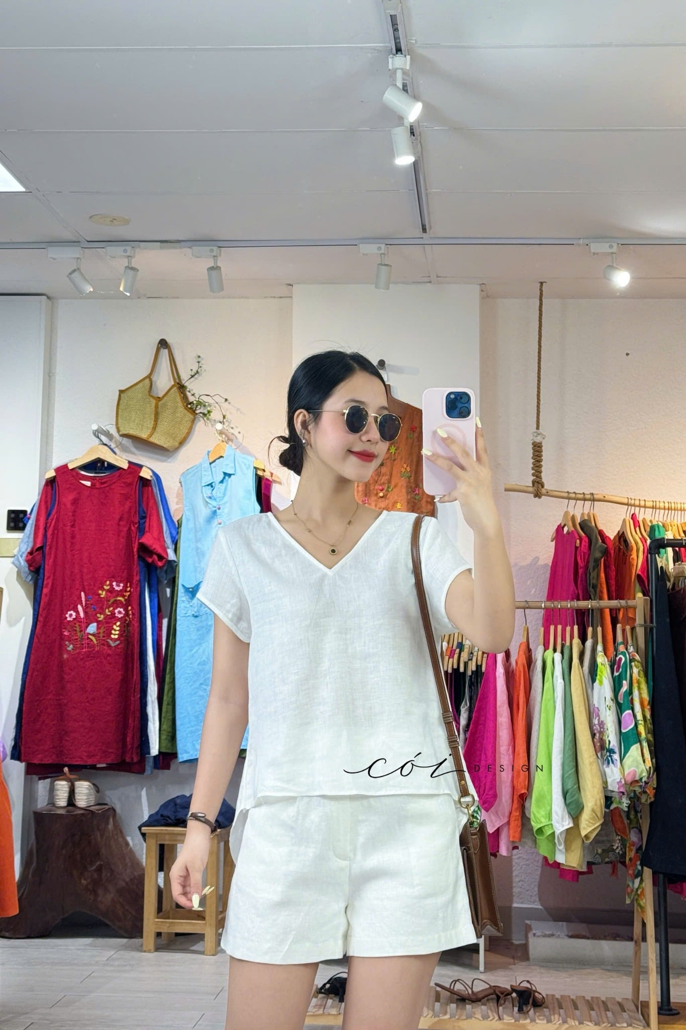 Áo xoắn lưng linen tưng premium Cói Design