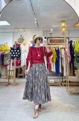Áo tay phồng phối nơ lưng linen tưng premium Cói Design