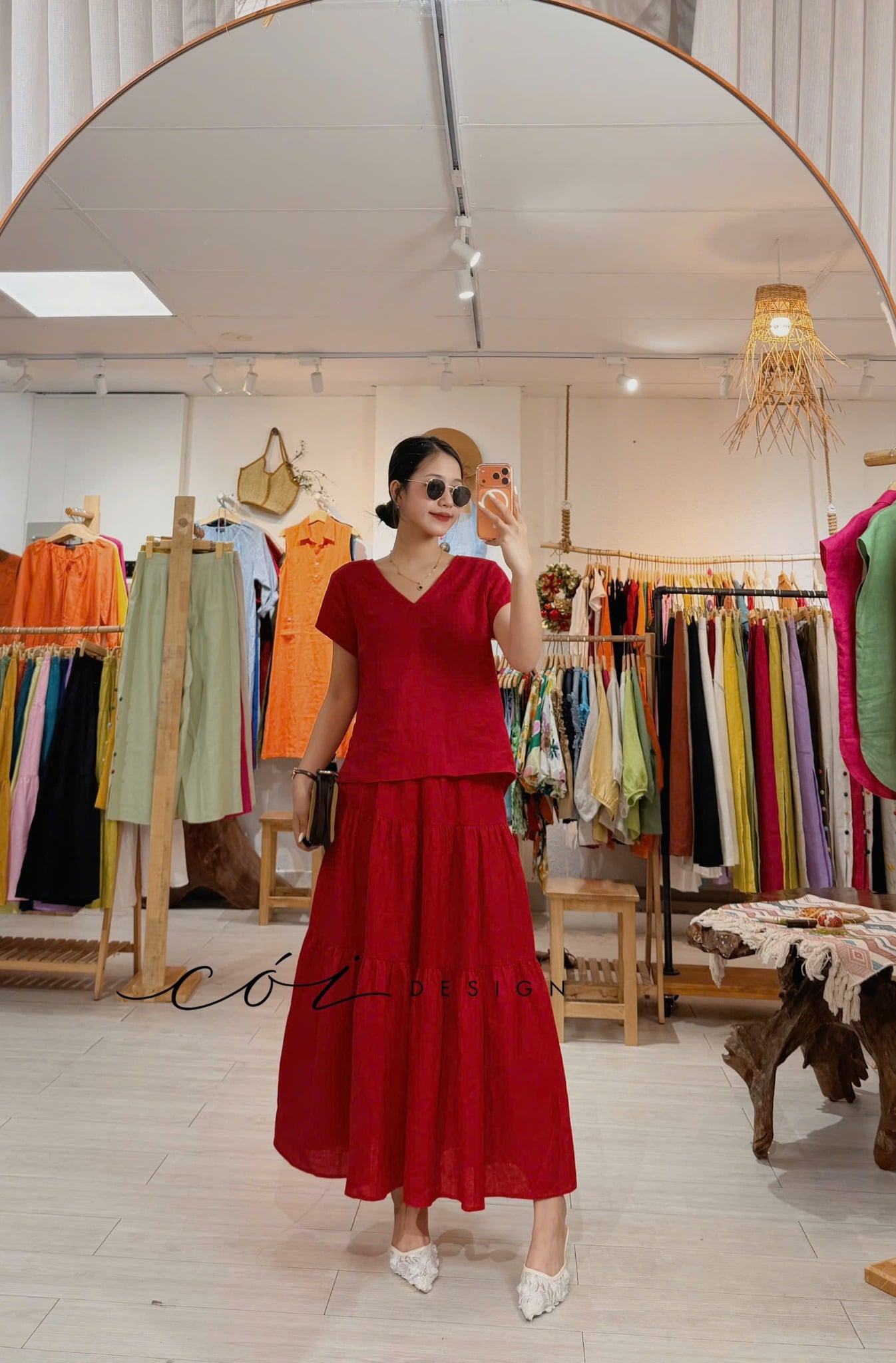 Áo xoắn lưng linen tưng premium Cói Design