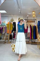 Áo sát nách phối nơ lưng linen tưng premium Cói Design
