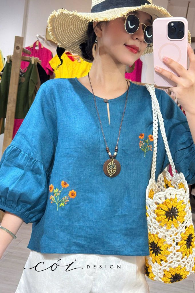 Áo lồng đèn thêu hoa Cói Design