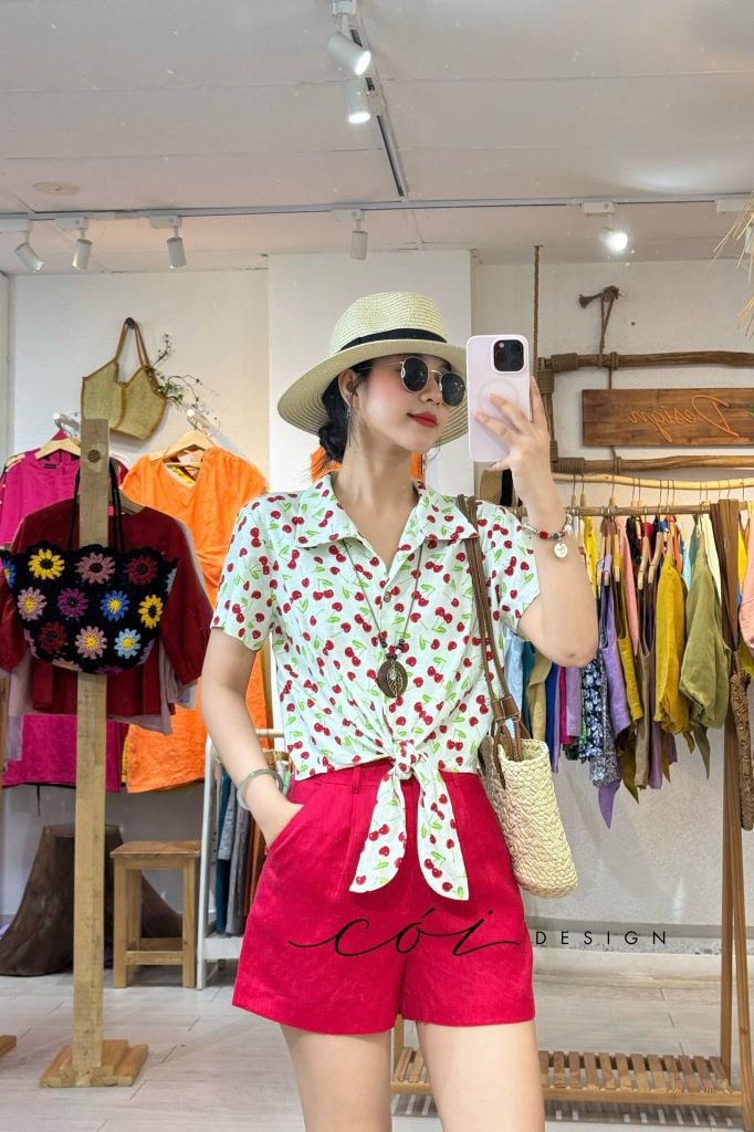 Quần short blazer linen tưng prenium  Cói Design