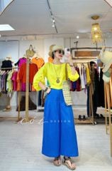 Quần xếp ly 2 túi sau linen tưng premium Cói Design