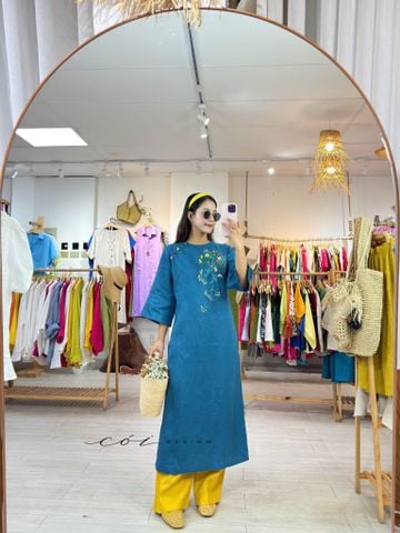 Áo dài Lam Thảo Cói Design