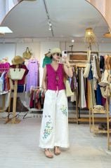 Quần thêu tay Hạ Nhiên linen tưng premium Cói Design