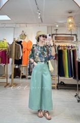 Quần xếp ly 2 túi sau linen tưng premium Cói Design