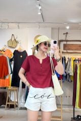 Áo tà đan chéo linen tưng premium Cói Design