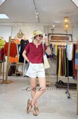 Áo tà đan chéo linen tưng premium Cói Design