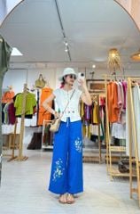 Quần thêu tay Hạ Nhiên linen tưng premium Cói Design