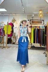 Chân váy 8 mảnh đuôi cá linen tưng premium Cói Design