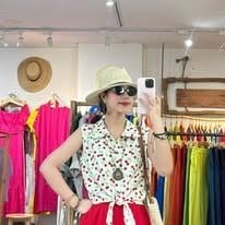 Chân váy tầng linen tưng premium Cói Design