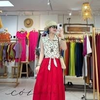 Chân váy tầng linen tưng premium Cói Design