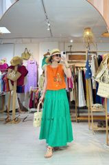 Áo thêu tay Giỏ Hoa Nhỏ ( khuy dây) Cói Design