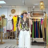 Áo gile linen hàn Cói Design