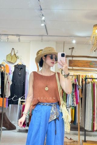 Quần baggy linen tưng premium Cói Design