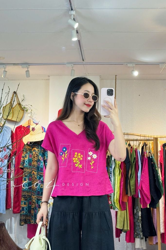 Quần 1 tầng suông lưng thun linen tưng premium Cói Design