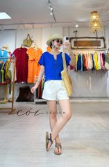 Áo tà đan chéo linen tưng premium Cói Design