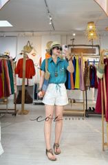 Áo thêu Đồng hoa linen tưng premium Cói Design