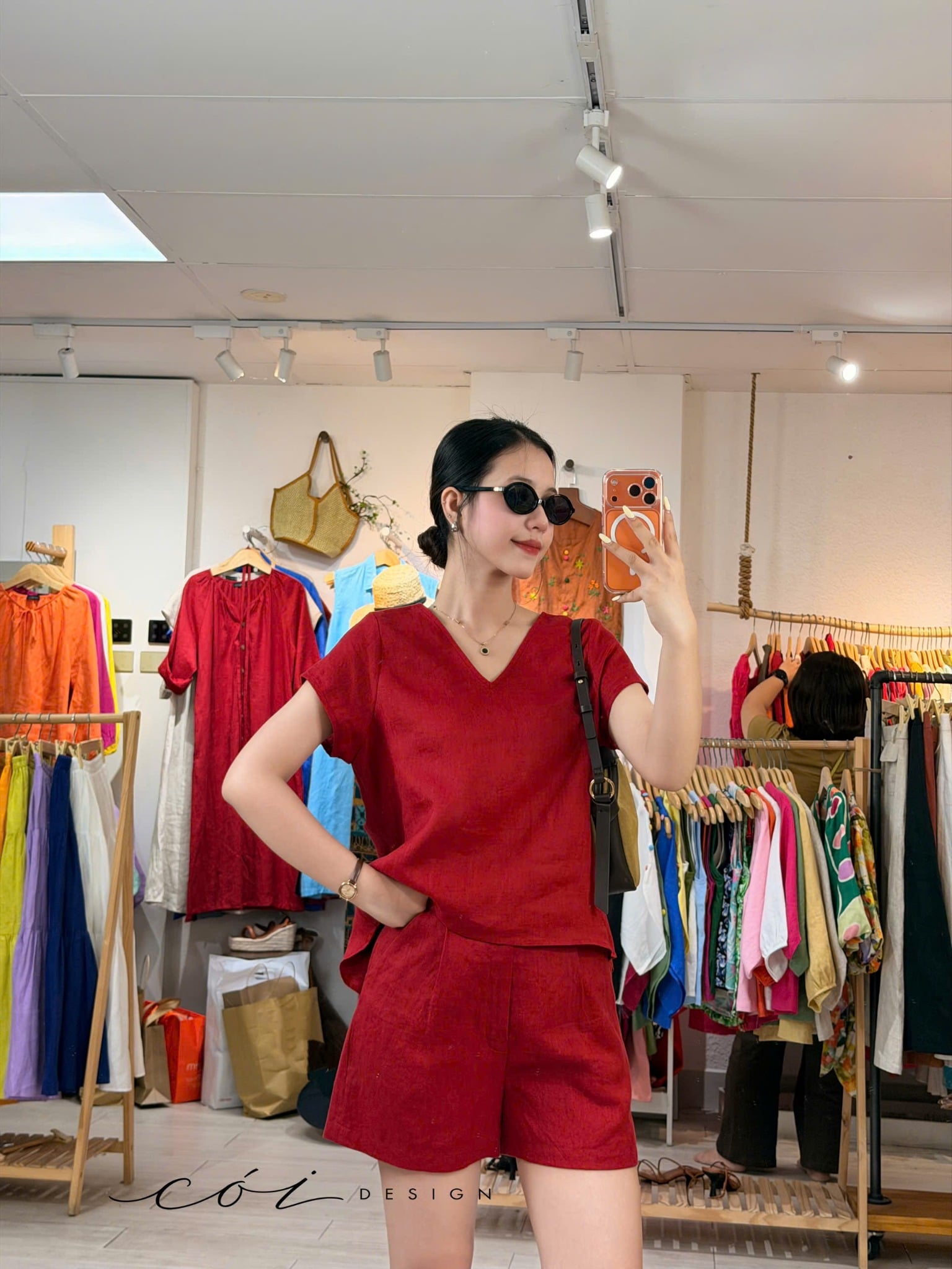 Áo xoắn lưng linen tưng premium Cói Design