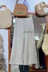 Quần suông phối bèo lai túi linen tưng premium Cói Design