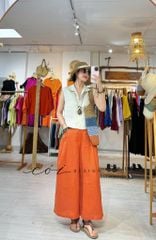 Quần xếp ly 2 túi sau linen tưng premium Cói Design