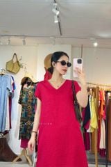 Đầm suông xoắn lưng linen tưng premium Cói Design