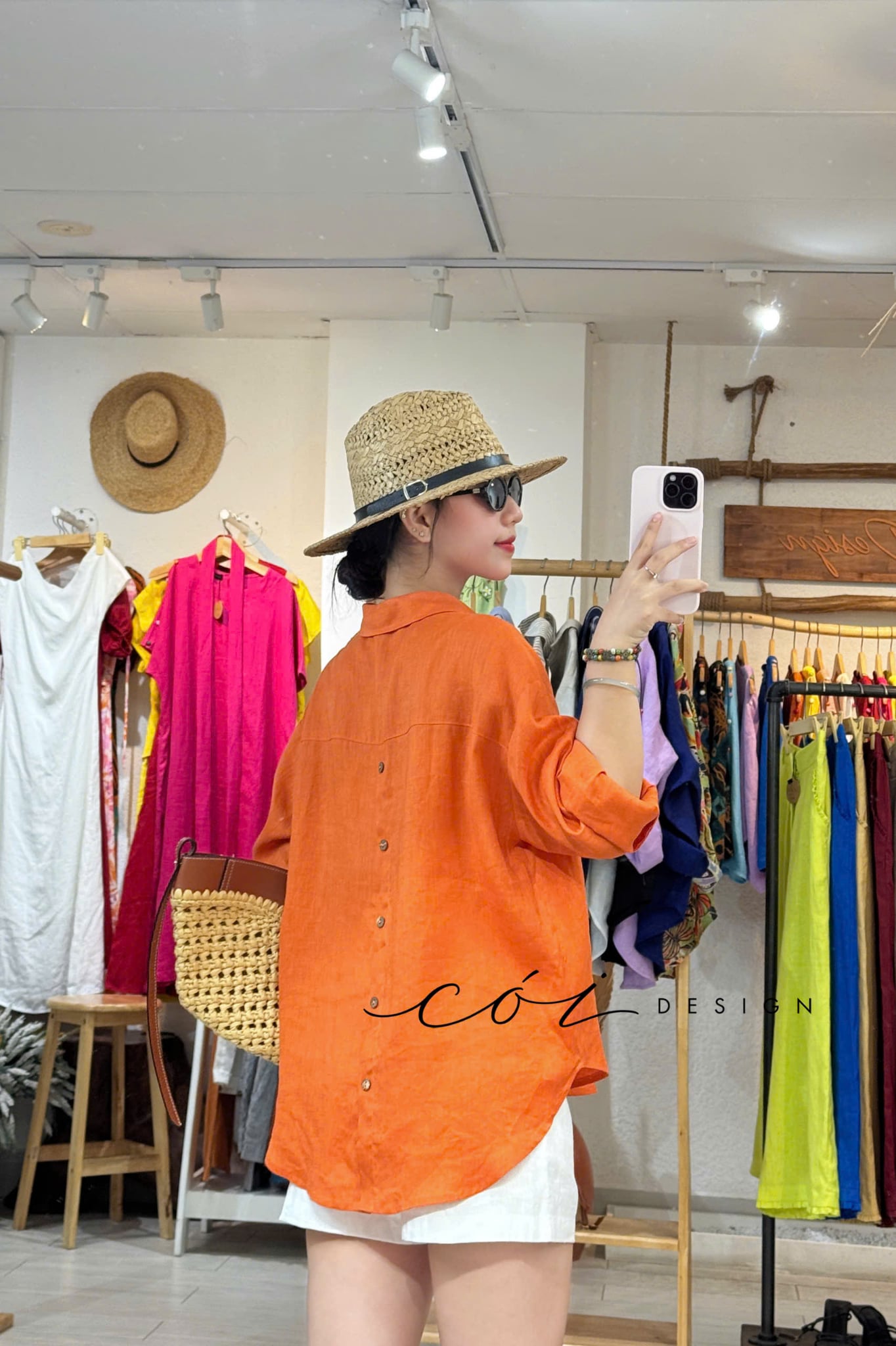 Áo sơ mi thêu Mùa Thương linen tưng premium Cói Design
