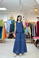 Quần 8 mảnh form váy linen tưng premium Cói Design