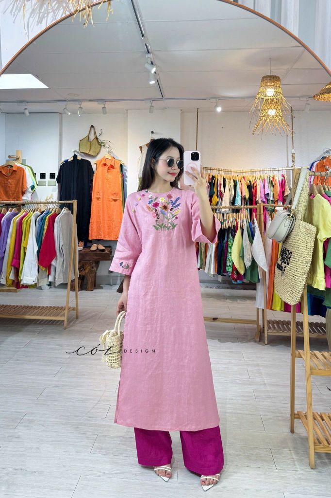 Áo dài Thiên Hương Cói Design