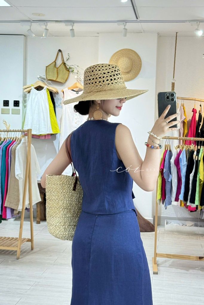 Chân váy 8 mảnh đuôi cá linen tưng premium Cói Design