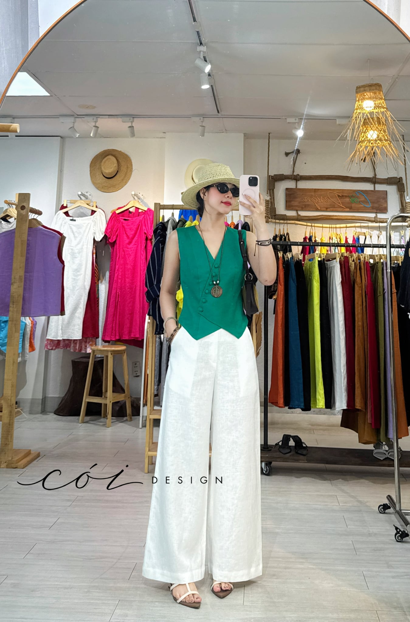 Quần suông linen tưng premium Cói Design