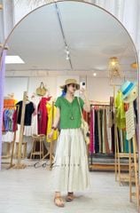 Áo xoắn lưng linen tưng premium Cói Design