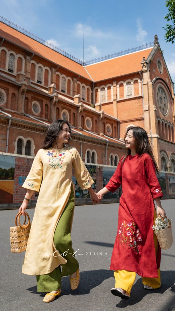 Áo dài Thiên Hương Cói Design