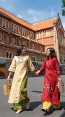 Áo dài Thiên Hương Cói Design