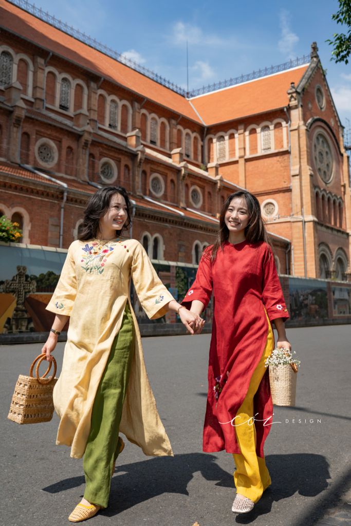 Áo dài Thiên Hương Cói Design