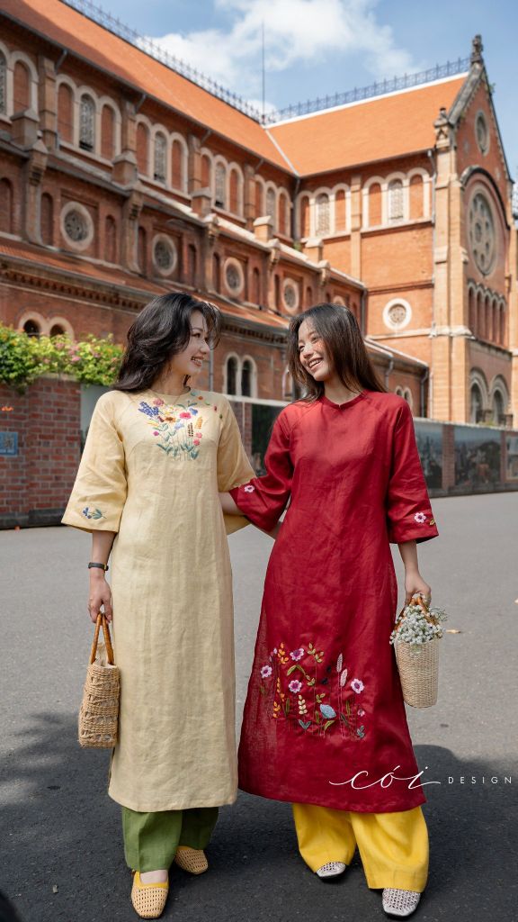 Áo dài Thiên Hương Cói Design