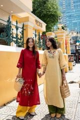 Áo dài Hoa Tường Vi Cói Design