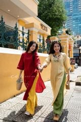 Áo dài Hoa Tường Vi Cói Design