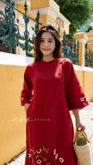 Áo dài Hoa Tường Vi Cói Design