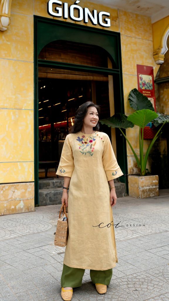 Áo dài Thiên Hương Cói Design