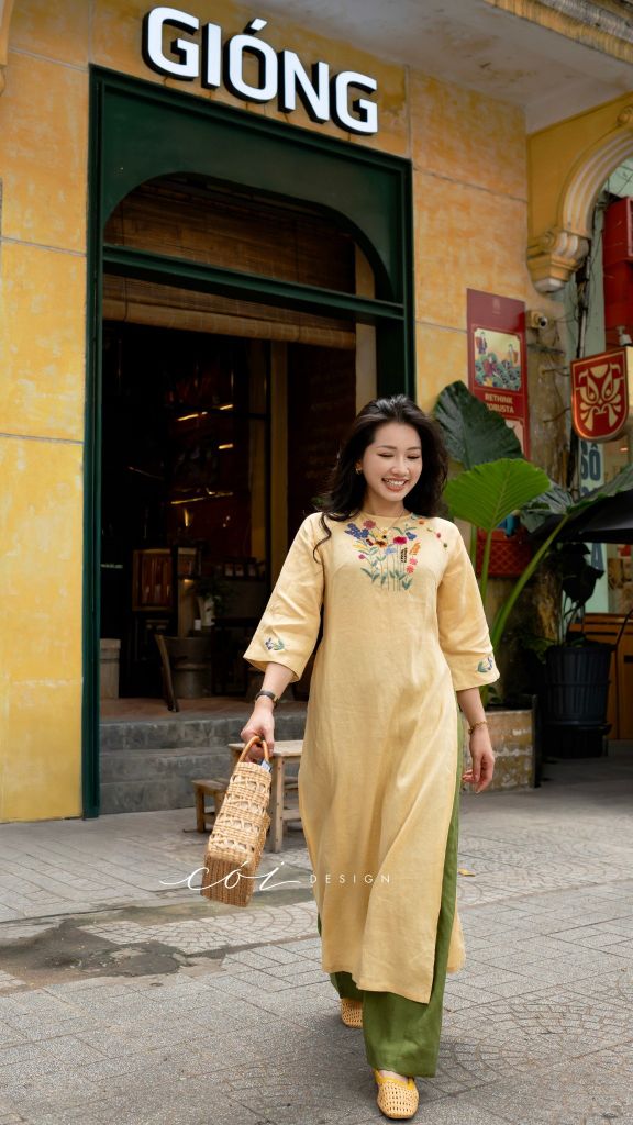 Áo dài Thiên Hương Cói Design