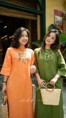 Áo dài Hoa Mộc Nhiên Cói Design