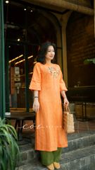 Áo dài Hoa Mộc Nhiên Cói Design