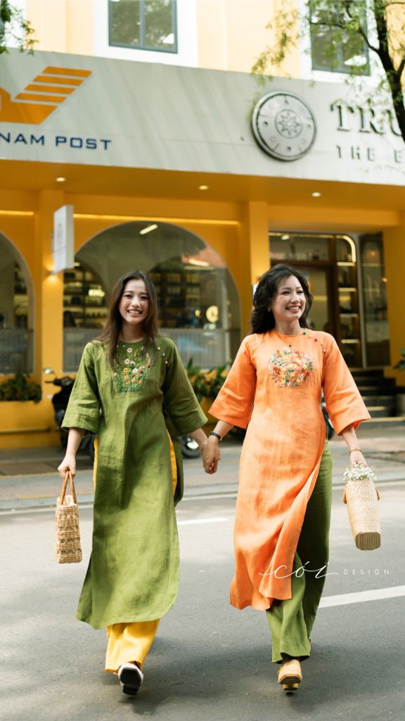 Áo dài Hoa Đồng Nội Cói Design