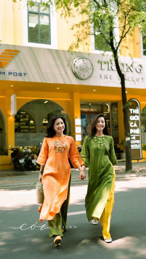 Áo dài Hoa Đồng Nội Cói Design