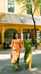 Áo dài Hoa Đồng Nội Cói Design