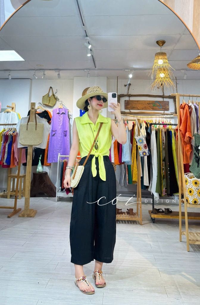 Quần baggy linen tưng premium Cói Design