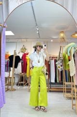 Áo cổ sơ mi phối dây linen tưng premium Cói Design