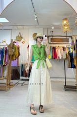 Quần xếp ly 2 túi sau linen tưng premium Cói Design