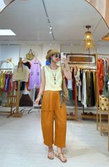 Quần baggy linen tưng premium Cói Design